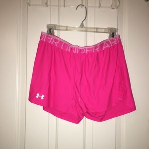 Pink Under Armour shorts! Size medium.
